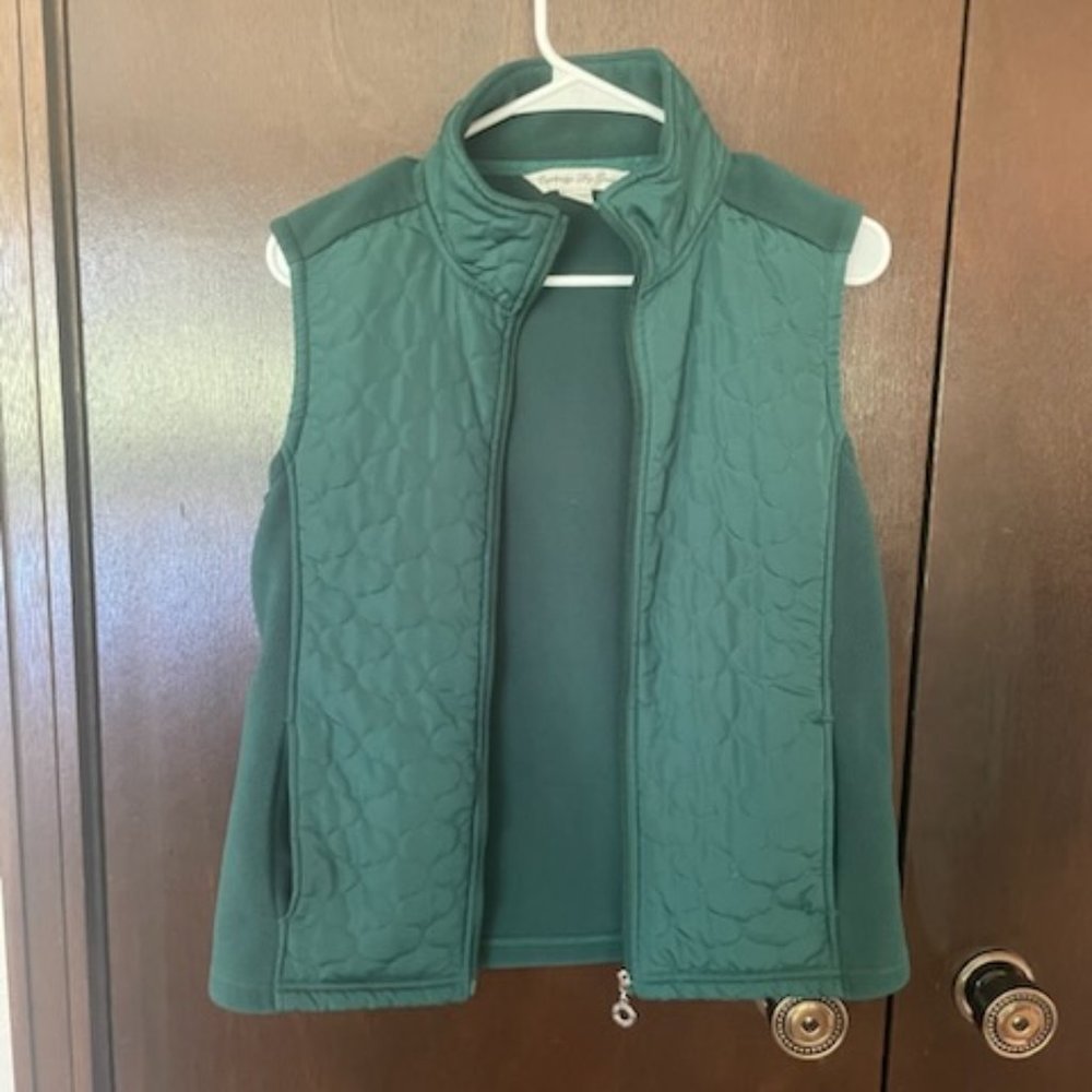 Cambridge Dry Goods Hunter Green Quilted Vest Size Small